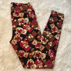 Lularoe Teddy Bear Love Leggings